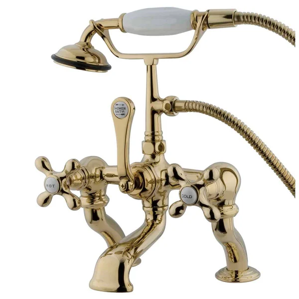 Kingston Brass CC415T5 Vintage 7x22 Deck Mount Tub Filler with Hand Shower, Oil Rubbed Bronze
