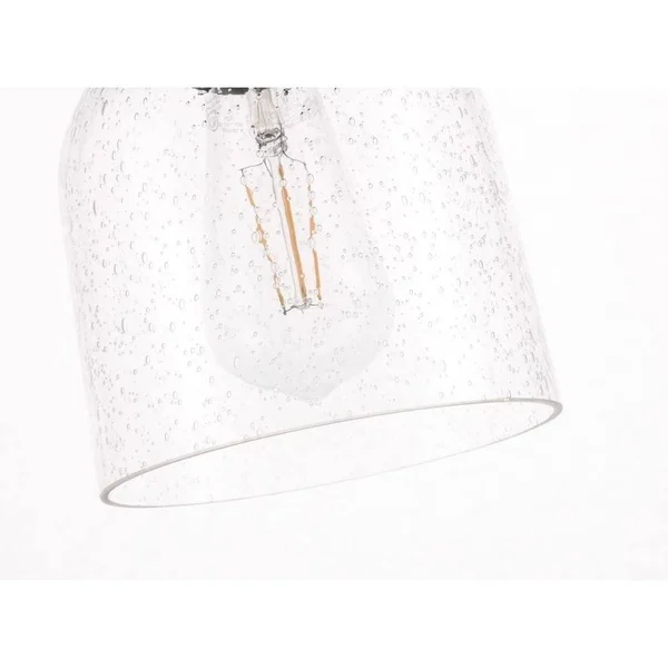 Ivy Terrace Candie 6-Inch 1-Light Clear Glass Pendant, Size: Chrome