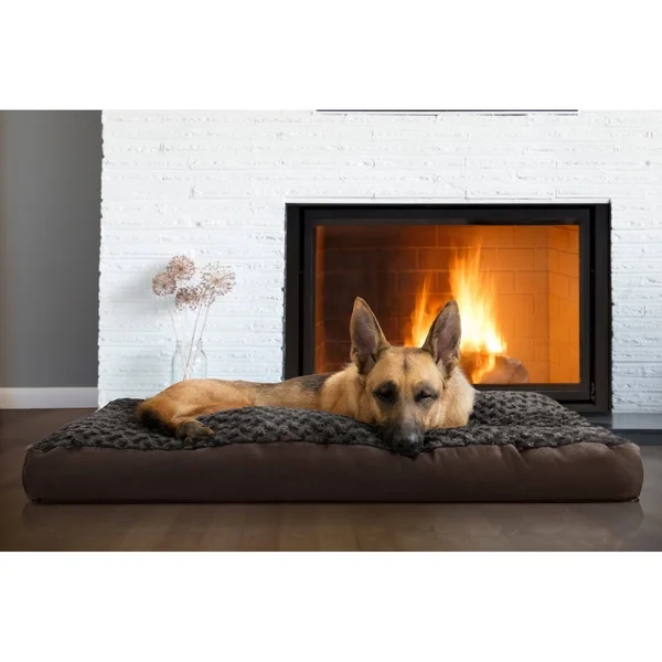 FurHaven Ultra Plush Deluxe Pillow Pet Bed Chocolate
