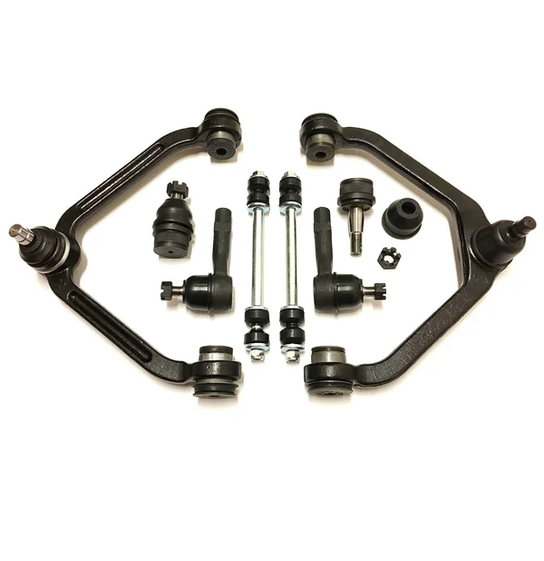 Parts Warehouse PW0665 Partsw 8 Piece Kit Front Upper Control Arm and Ball Joint Assemblies Sway Bar Links Tie Rod Ends 1 Design