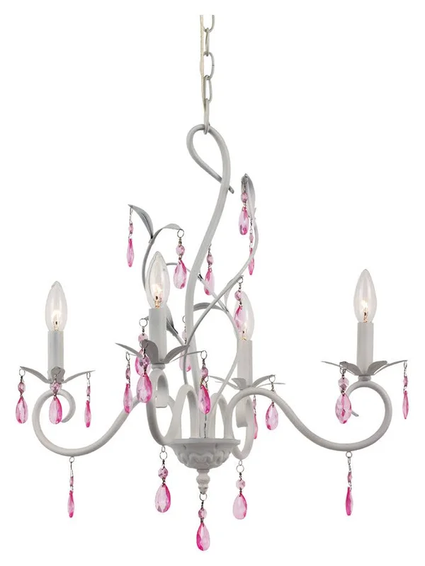 Trans Globe Five Light White Up Chandelier KDL-855