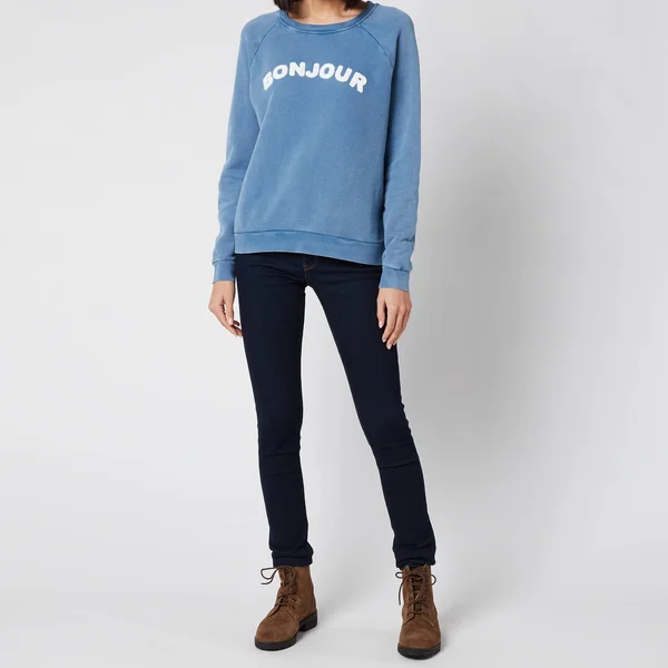 Whistles Women's Bonjour Logo Sweatshirt - Blue - Xs