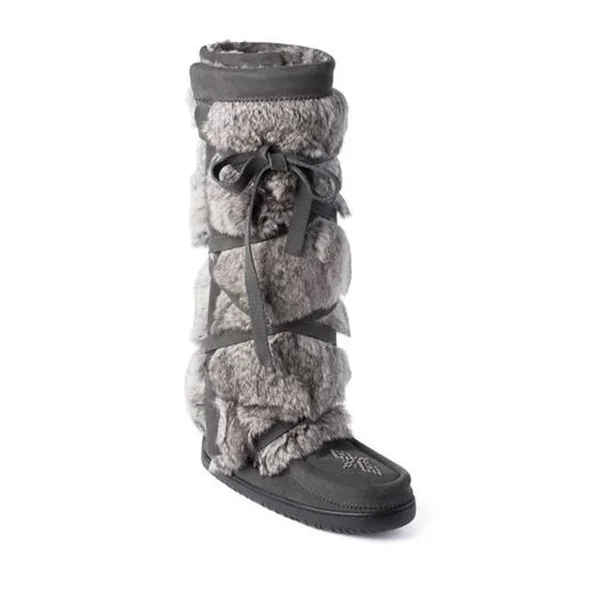 Manitobah Mukluks Women's Tall Wrap Boot Charcoal 9