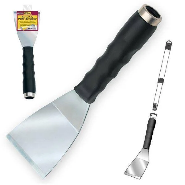 Ivy Classic 3x22 Heavy-Duty Bent Pole Scraper Stainless