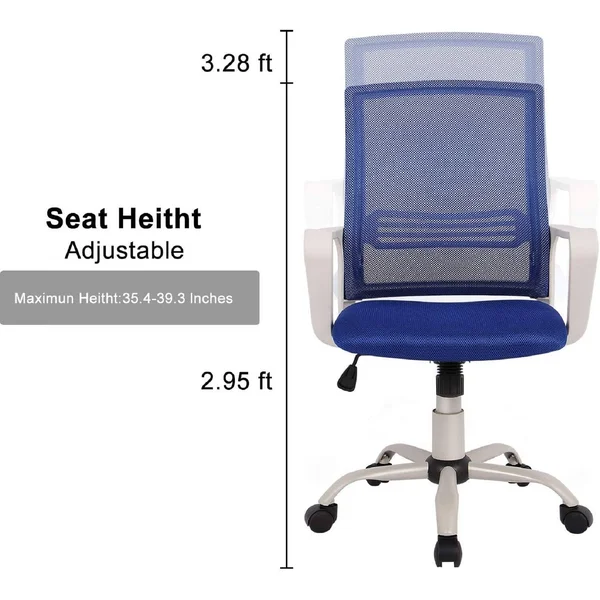 SMUGDESK Office Chair, Mid Back Mesh Office Computer Swivel Desk Task Chair, Ergonomic Executive Chair with Armrests Features