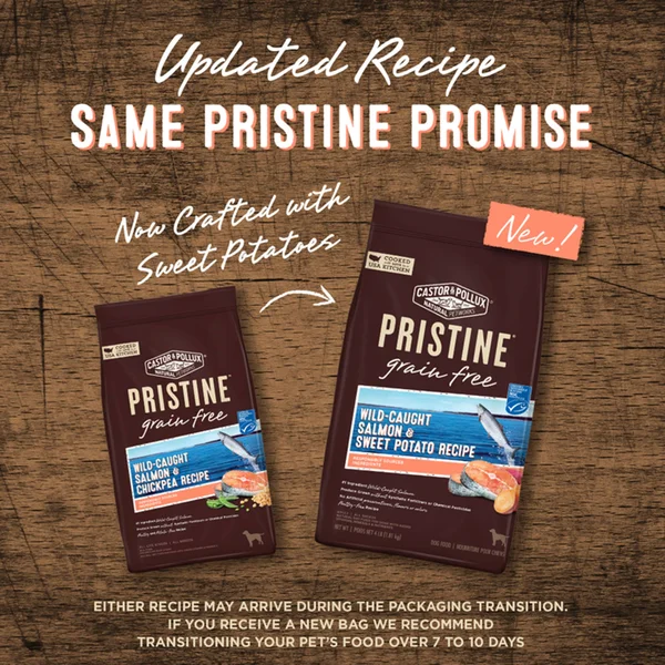 Castor & Pollux Pristine Grain-Free Wild-Caught Salmon & Chickpea Recipe Dry Dog Food - 18-lb