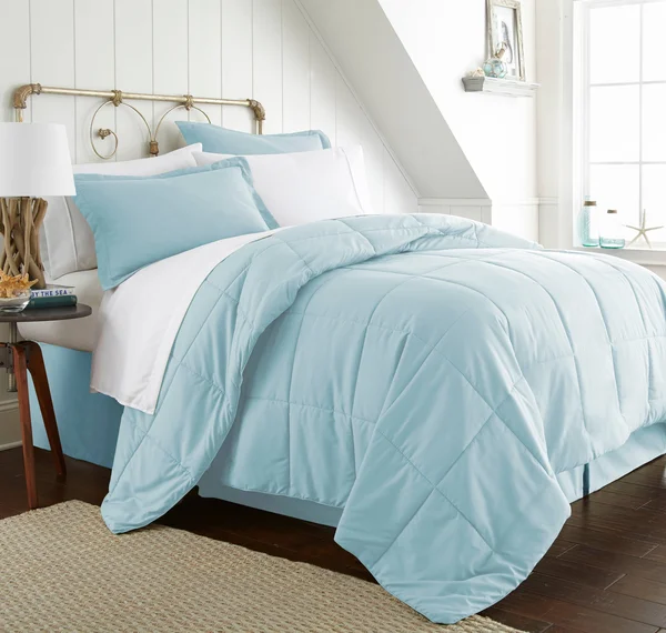 Microfiber California King 8-Piece Bed in A Bag, Aqua by Ashley HomeStore