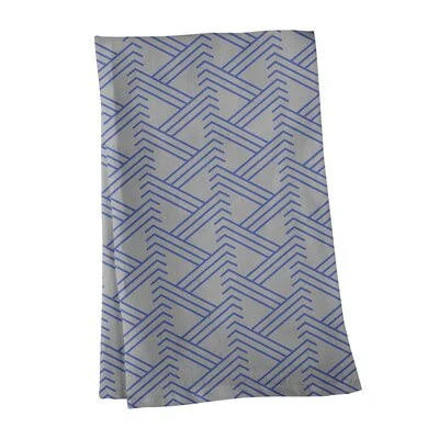 Classic Zig Zag Tea Towel Brayden Studio Color: Blue/Gray - Material: Cotton Twill