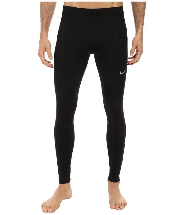 Nike Essentials Power Running Tights Triple Black Reflective 644256 011 Us Sz M