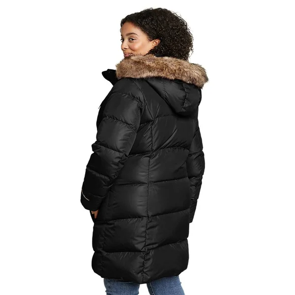 Eddie Bauer Plus Size Women's Winter Coat Lodge Cascadian Down Parka Puffer Jacket - Black - 3X