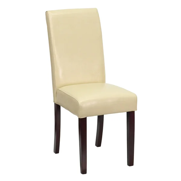Lancaster Home 2 Pack LeatherSoft Parsons Chair Ivory, Beige