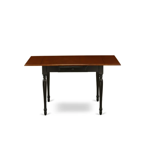 East West Furniture Dining Room Set Black & Cherry - Mzav3-bch-w