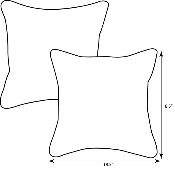 Pillow Perfect Fresco Corded Outdoor Throw Pillow (Set of 2) - Black