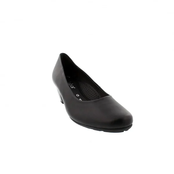 Gabor Brambling 02-120-57 Black Leather 6.5 UK Womens Court Shoes