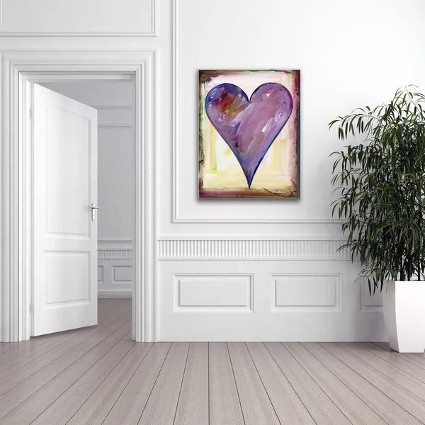 Ready2HangArt Zane Heartwork Lilly 2 Piece Painting Print on Canvas Set - 30x22 H x 24x22 W x 1.5x22 D