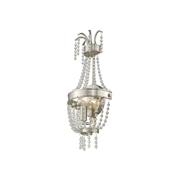 Livex Lighting 51872-91 Valentina 1 Light Wall Sconce - Brushed Nickel