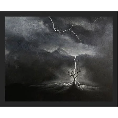 Buy Art for Less 'Lightning' Print - Gray