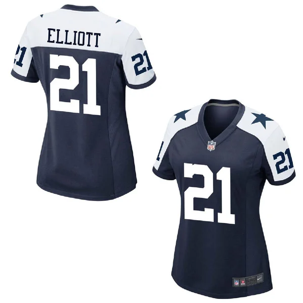 Nike Ezekiel Elliott Dallas Cowboys Women's Navy Alternate Game Jersey