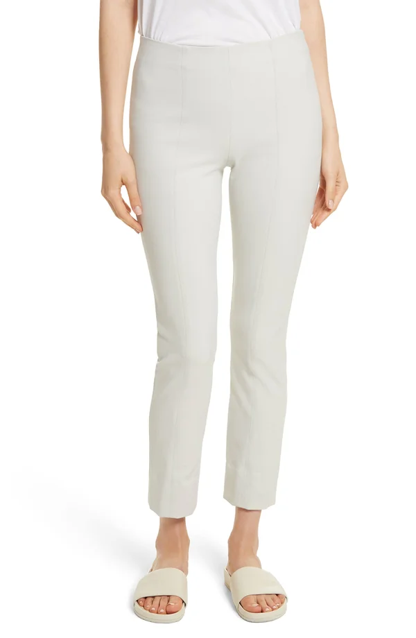 Vince Stitch-Front Seam Leggings Gesso