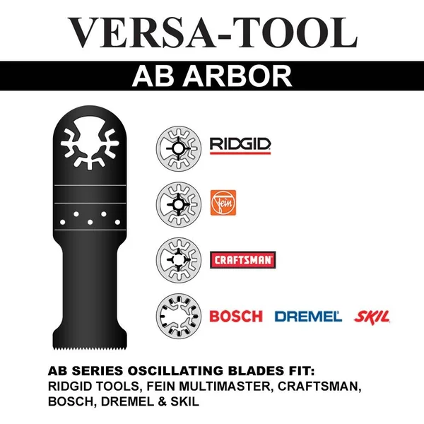 Versa Tool AB50G 10mm Stainless Steel Multi-Tool Saw Blades 50/pk Fits Fein Multimaster - Dremel, Bosch, Craftsman, Ridgid Oscill