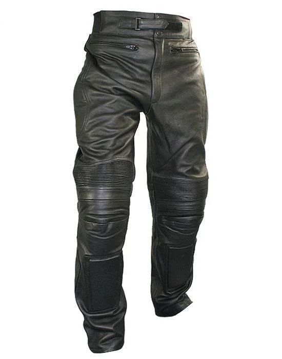 Xelement B7466 Mens Black Armored Cowhide Leather Racing Pants - Size: 38