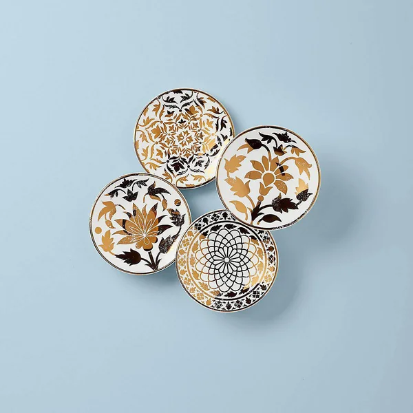 Lenox Global Tapestry Gold Tidbit Plates (Set of 4)
