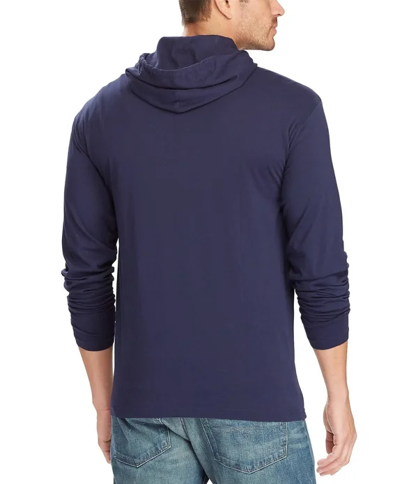 Polo Ralph Lauren Men's Big & Tall Hooded Long Sleeve T-Shirt - White