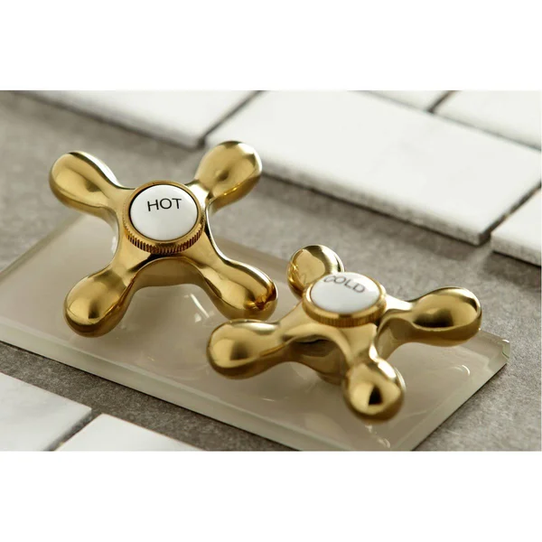 Kingston Brass Ks1282ax Heritage Wall Mount Kitchen Faucet, Polished Brass