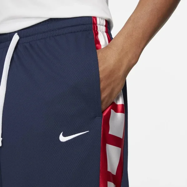 Nike Men's Dri-Fit Elite Stripe Basketball Shorts, XXL, Blue