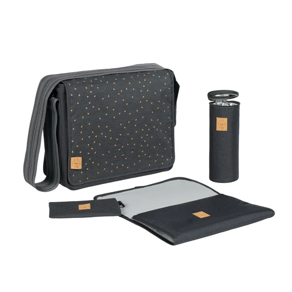 Lassig Casual Messenger Diaper Bag Triangle Dark Grey