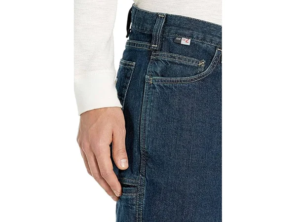Carhartt Men's Flame Resistant Rugged Flex Jean Relaxed Fit - Deep Indigo Wash, 44x36