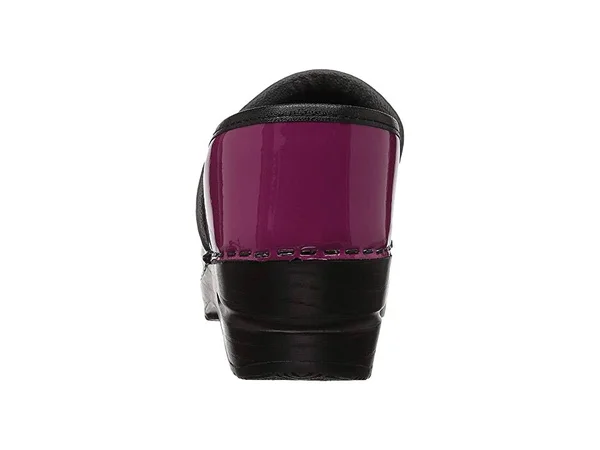 Women's Professional Patent Clog -Fuchsia