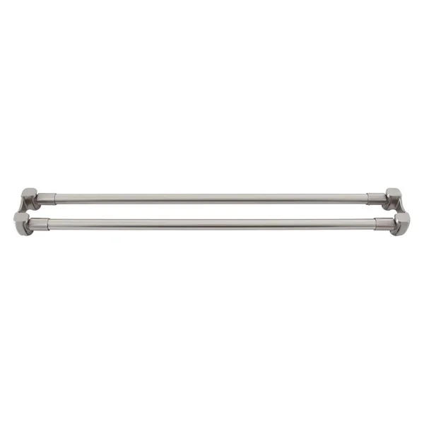 Barclay 7100D-60-CP 60 Inches Straight Double Shower Curtain Rod w/ Flanges in Polished Chrome