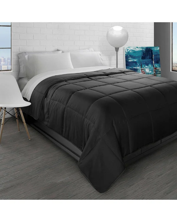 Brushed Down Alternative Full/Queen Comforter in Black