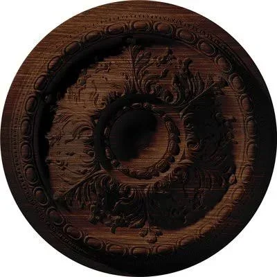 Ekena Millwork CM28STHIS 28x22OD x 2 3/4x22P Stockport Ceiling Medallion (Fits Canopies Up to 6 1/4x22), Hand-Painted Hickory