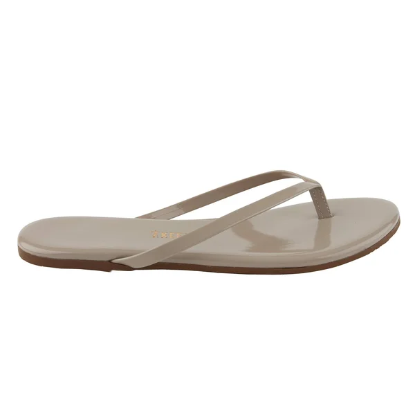 Glosses - Women's Leather Flip Flops & Sandals, TKEES Custard, 5