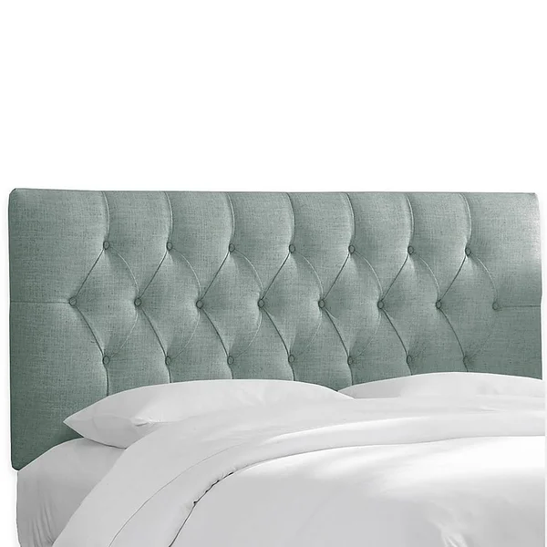 Skyline Furniture Bishop California King Headboard in Linen Seaglass