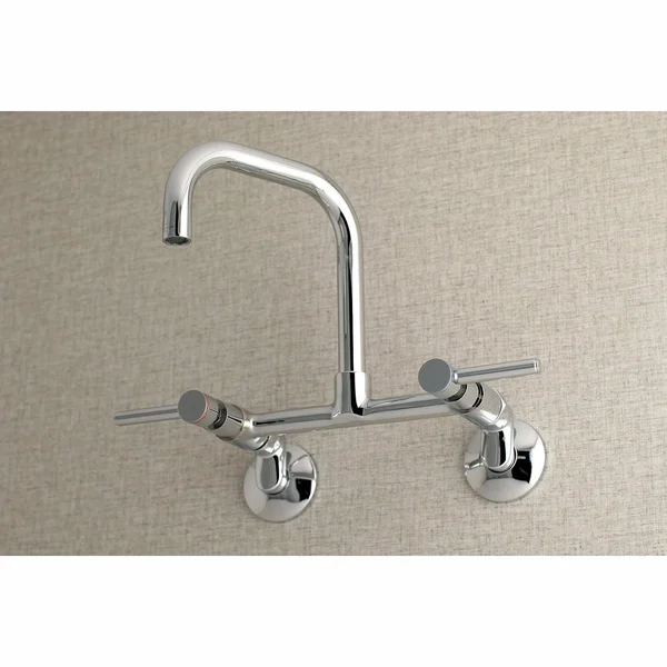 Concord 8-Inch Adjustable Center Wall Mount Kitchen Faucet - Polished Chrome PKS813C
