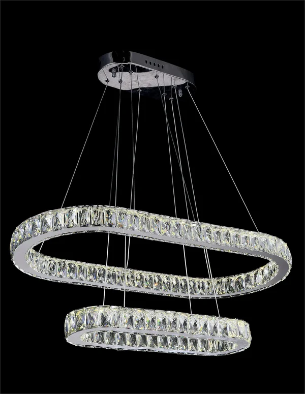 CWI Lighting 5628P34ST-2O Milan LED Chandelier with Chrome Finish