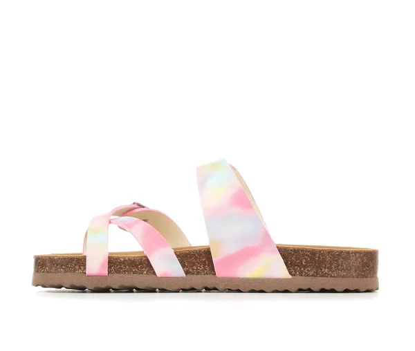 Girls& Madden Girl Little Kid & Big Kid JBryceee Strappy Footbed Sandals in Tie Dye Size 4 - Big Kid Medium