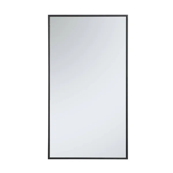 Elegant Furniture Medium Rectangle Black Modern Mirror (36 in. H x 20 in. W)