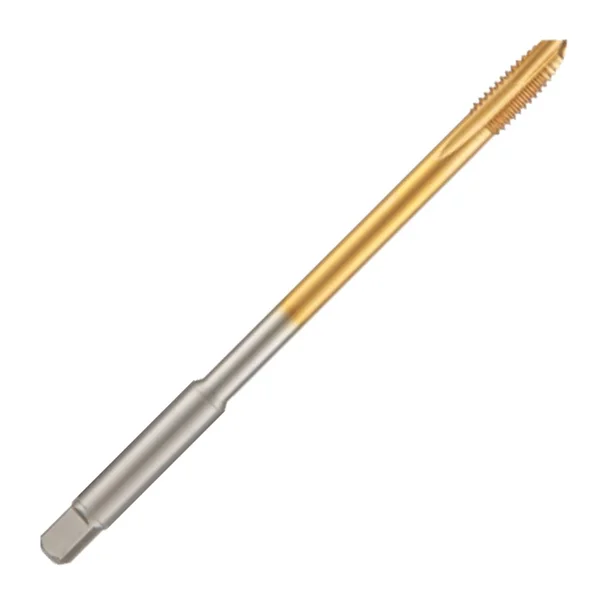 GUHRING 3/8-24 UNF 2B 3 Flute Tin Finish High Speed Steel Spiral Point Tap - Plug Chamfer - Right Hand Thread, 6x22 OAL, 0.381x22