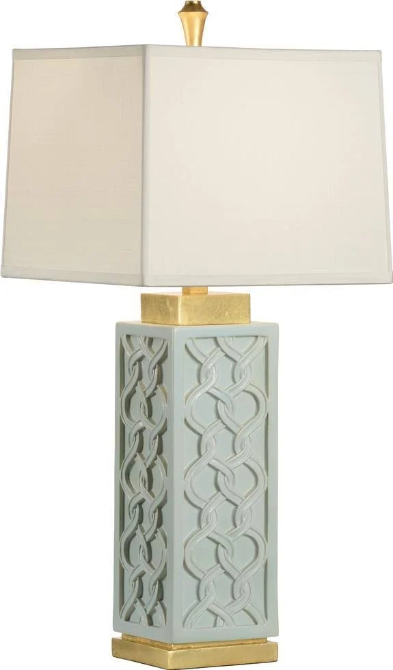 Biltmore Portico Table Lamp Wildwood Home 1-Light Off-White Mint Glaze Ceramic