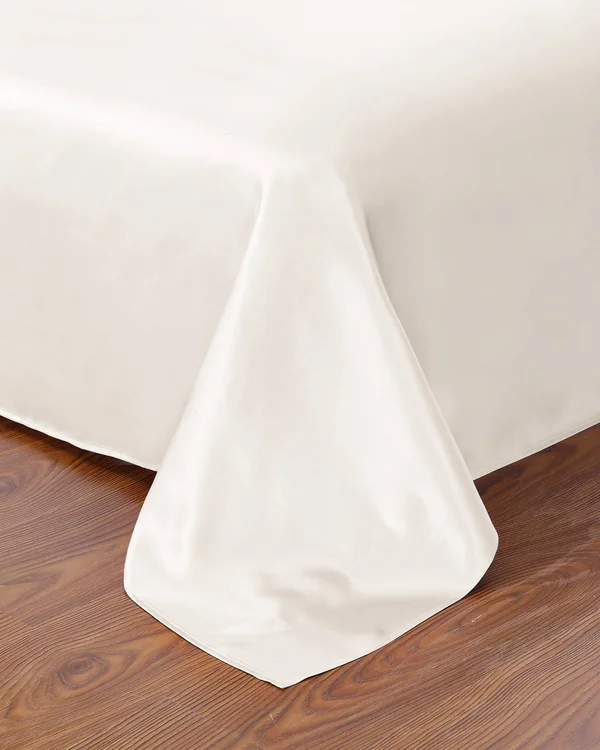 LILYSILK Flat Sheet Ivory Twin Finest Mulberry Silk