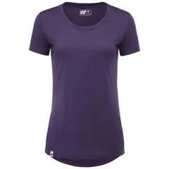 Women's Merino Wool Short Sleeve Shirt - Red Wood - XL - Womens Shirts