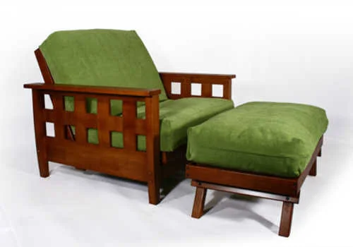 Lambton Warm Cherry Twin Chair Wall Hugger Futon Frame by Strata Furniture