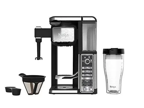 Ninja Single-Serve, Pod-free Coffee Maker Bar with Hot and Iced Coffee, Auto-iQ, Built-in Milk Frother, 5 Brew Styles, and Water