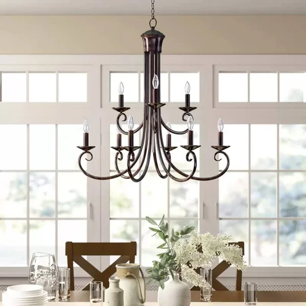 Kenedy 9-Light Candle Style Tiered Chandelier