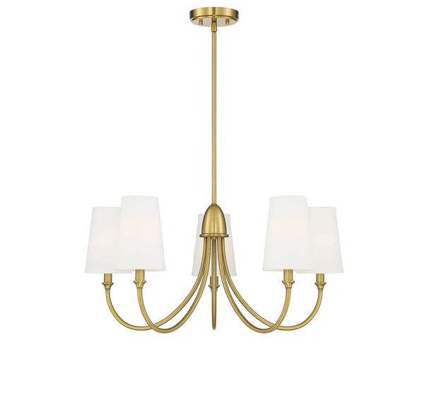 Savoy House 1-2540-5-322 Cameron Warm Brass 5 Light Chandelier