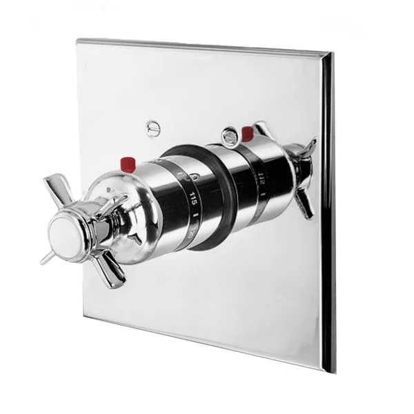 Newport Brass 3-1004TS/01 Fairfield Square Thermostatic Trim Plate with Handle Forever Brass